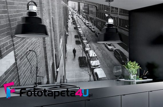 Amerykanska-ulica-monochromatyczna-fototapety-uliczki-48408123-f4u
