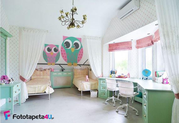 Sowy-pilnuja-male-ksiezniczki-fototapety-fototapety-do-pokoju-dziecka-37378924-f4u