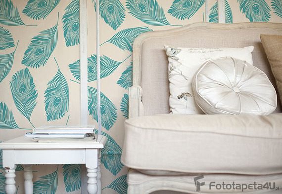 Delikatne-turkusowe-piorka-fototapety-fototapety-do-salonu-30844575-f4u